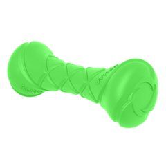 Игрушка для собак гантель для апартовки PITCHDOG, длина 19 см, диаметр 7 см, цвет: салатовый