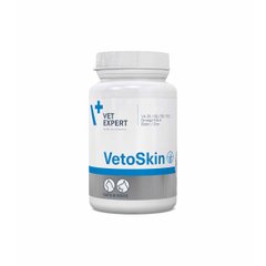 ВетоСкін ВетЕксперт, харчова добавка при дерматологічних захворюваннях шкіри в собак і кішок, 60 капсул