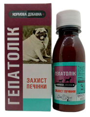 Гепатолік для лікування захворювань печінки у собак та котів, 100 мл