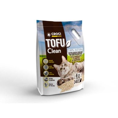 Тофу Клин Tofu Clean наполнитель для кошачьих туалетов, 6л
