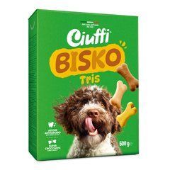 Лакомство для собак Ciuffi Tris Adult Small бисквиты с курятиной, молочными продуктами, минералами, 500г