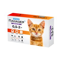 Панацея Супериум противопаразитарный препарат для котов весом 0,5-2 кг, 1 таблетка