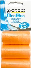 Пакети для собачих фекалій Croci, упаковка (3шт*20пакетів), помаранчеві