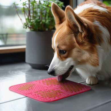 Килимок для злизування WAUDOG Silicone рожевий, 190*190*10мм
