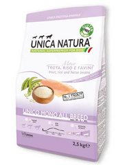 Сухой монобелковый корм Unica Alleva Natura All Breed Mono для собак всех пород с форелью, 2,5кг