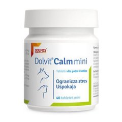 Калм Долвит мини Dolvit Calm Mini при стрессовых ситуациях для собак и кошек, 40 таб
