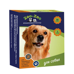 Лакомство витаминизированное ZOO-ZOO для собак для кожи и шерсти, 90табл.