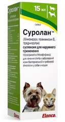 Суролан вушні краплі з протикліщовим та протизапальним ефектом для собак та кішок, 15 мл