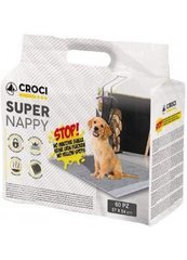Пелюшки Super Nappy Croci з активованим вугіллям для собак 84*57 см, 60шт/уп.
