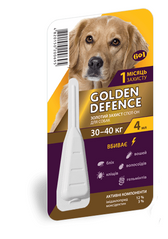 Золотий захист GOLDEN DEFENCE краплі від бліх та кліщів для собак вагою 30-40 кг, 1 піпетка