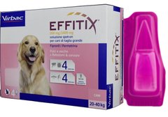 Еффітікс L краплі від бліх, кліщів, комарів, мух, волосоїдів для собак вагою від 20 до 40 кг, 1 піпетка