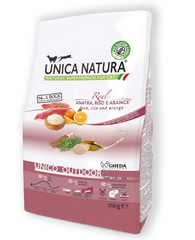Сухой корм Unica Natura Outdoor для уличных кошек с уткой, рисом и апельсинами, 350г