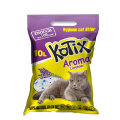 Наполнитель Котикс силикалевый для кошачьего туалета Kotix Aroma Лаванда, 10 л (4,5 кг)