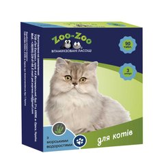 Лакомство витаминизированное ZOO-ZOO для кошек с морскими водорослями, 90табл.