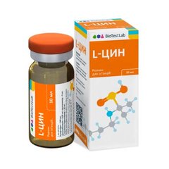 L-цин раствор для инъекций при нарушениях обмена веществ, 10 мл