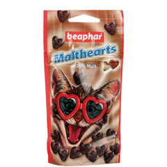 Сердечки-ласощі для виведення шерсті Beaphar Malt Hearts, 150шт, 52,5г
