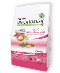 Сухой корм Unica Natura Outdoor для уличных кошек с прошуто, рисом и бобами, 350г