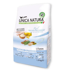 Сухой корм Unica Natura Outdoor для уличных кошек с треской, рисом и бананами, 1,5 кг