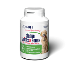 АктиВет Strong Joints & Bones GIGI 1табл/10кг хондропротектор противовоспалительный для собак, 90 таблеток