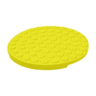 Килимок для злизування та повільного годування WAUDOG Silicone жовтий, 211*211*30мм