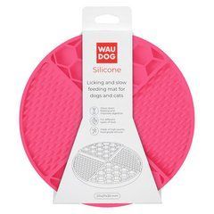 Килимок для злизування та повільного годування WAUDOG Silicone рожевий, 211*211*30мм