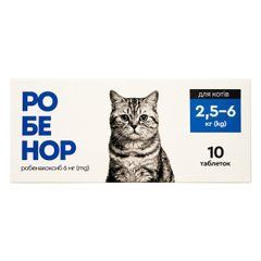 Робенор 6 мг для котів, 1 упаковка (10 табл)