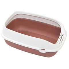 Туалет с рамкой BETA PLUS SMALL для кошек, 43*31*16см, красный