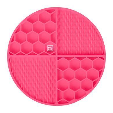 Коврик для слизывания и медленного кормления WAUDOG Silicone розовый, 211*211*30мм