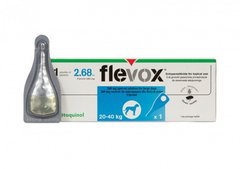 Флевокс 2,68 мл краплі від кліщів і бліх для собак вагою від 20 до 40 кг, 1 піпетка