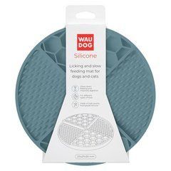 Килимок для злизування та повільного годування WAUDOG Silicone сірий, 211*211*30мм