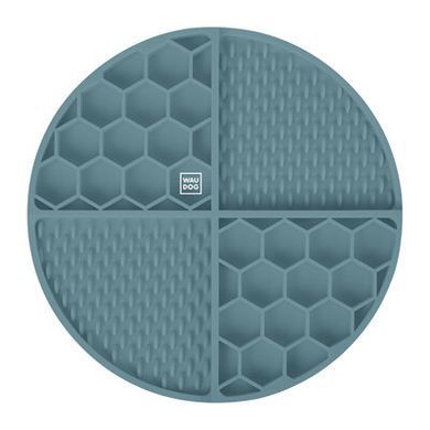Коврик для слизывания и медленного кормления WAUDOG Silicone серый, 211*211*30мм