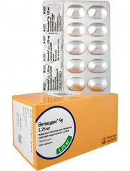 Ветмедин 1,25 мг, для лікування серцевої недостатності у собак, 100 таблеток