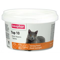 Топ 10 Top 10 Cat Beaphar вітамiнно-мінеральний комплекс для кішок, 180 табл.