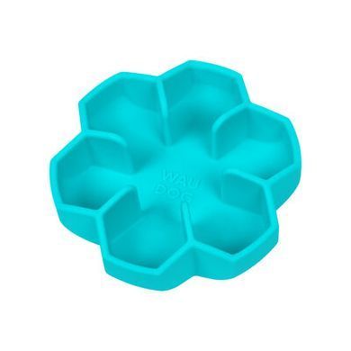 Миска для медленного кормления WAUDOG Silicone голубой, 450мл