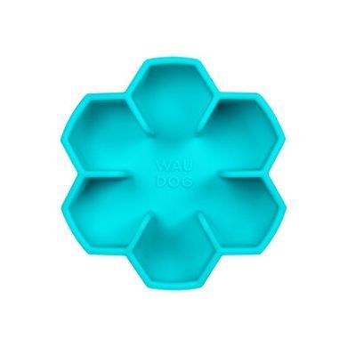 Миска для медленного кормления WAUDOG Silicone голубой, 450мл