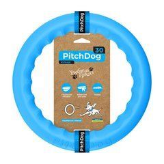 Кольцо для апортировки PITCHDOG диаметр 28см, цвет голубой