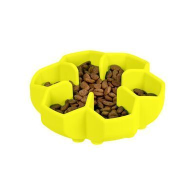 Миска для повільного годування WAUDOG Silicone жовтий, 450мл