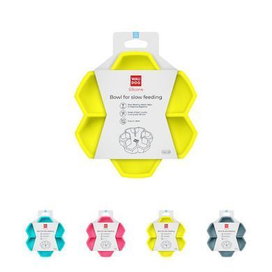 Миска для повільного годування WAUDOG Silicone жовтий, 450мл