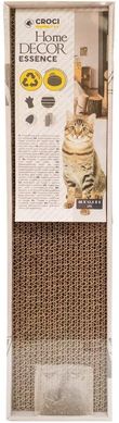 Когтеточка гофрированный картон Croci Essence для котов, 48×12×5см, орех