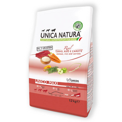 Сухой корм Unica Natura Unico Maxi для собак больших пород с олениной, рисом и морковью, 12кг