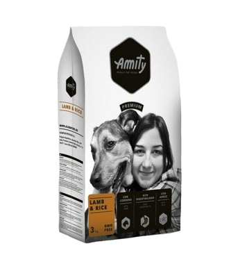 Корм для собак AMITY Lamb&Rice, диетический, с ягненком и рисом, 3KG