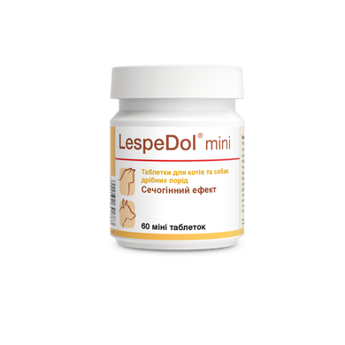 ЛеспеДол Мини Долфос, мочегонный препарат для миниатюрных собак и котов, 60 таблеток
