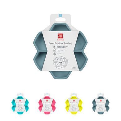Миска для повільного годування WAUDOG Silicone сірий, 450мл