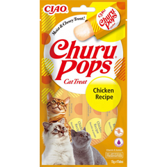 Лакомство для кошек INABA "Churu Pops" с курицей, 4*15 гр