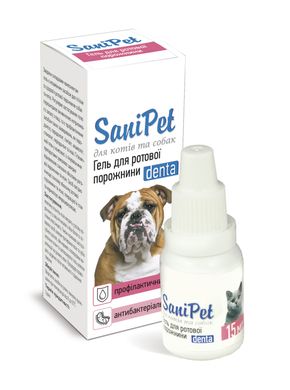 Гель SaniPet для догляду за порожниною рота кішок і собак, 15 мл