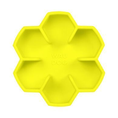 Миска для медленного кормления WAUDOG Silicone желтый, 750мл