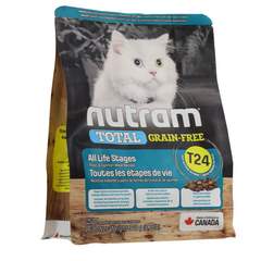 Т24 Сухой корм Nutram Total GF Холистик для кошек всех жизненных стадий с лососем и форелью беззерновой, 340 г