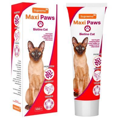 Фитопаста MAXI PAWS биотин для кошек, 100 г