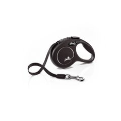 Рулетка-повідець Flexi New Classic XS стрічка 3м/12кг, колір чорний