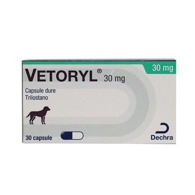 Веторил (трилостан) для собак при синдроме Кушинга, 30 мг